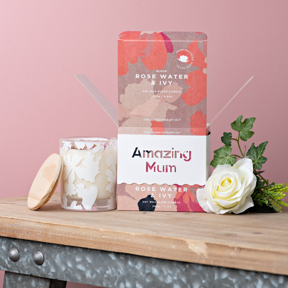 Amazing Mum 200g Candle Rose Water & Ivy