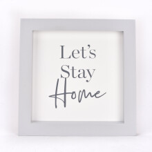 Moments Wall Plaque - Let's Stay Home 22cm