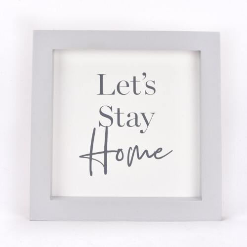 WIDDOP and Co. Moments Wall Plaque - Let's Stay Home 22cm
