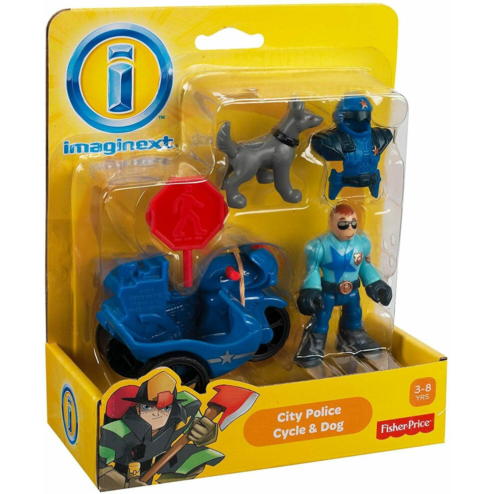 Fisher-Price Imaginext 2 Pack Figurine Figure City Police Emergency Vehicles Sets