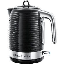 (Black, Kettle) Russell Hobbs 24361 Inspire Electric Fast Boil Kettle, 3000 W, 1.7 Litre, Black with Chrome Accents