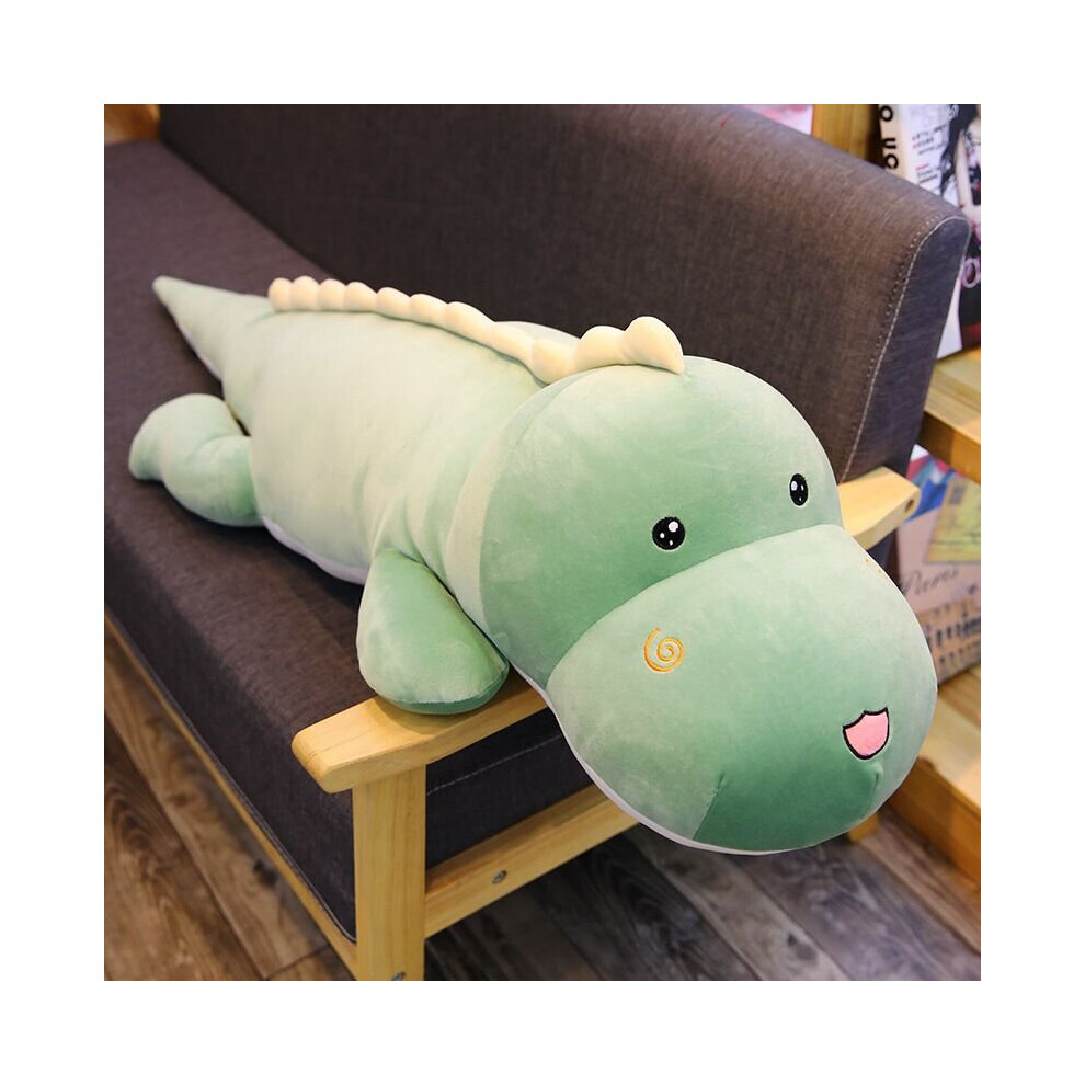 (, 80Cm/31.1In) Dinosaur Stuffed Toy Plush Doll Pillow Cushion Green