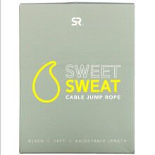 Sports Research, Sweet Sweat, Seil-Springseil, schwarz, 10 ft, 1 Springseil