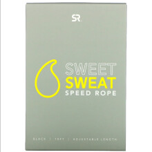 Sports Research, Sweet Sweat, Speed-Rope, Black, 1 Sprung-Rope
