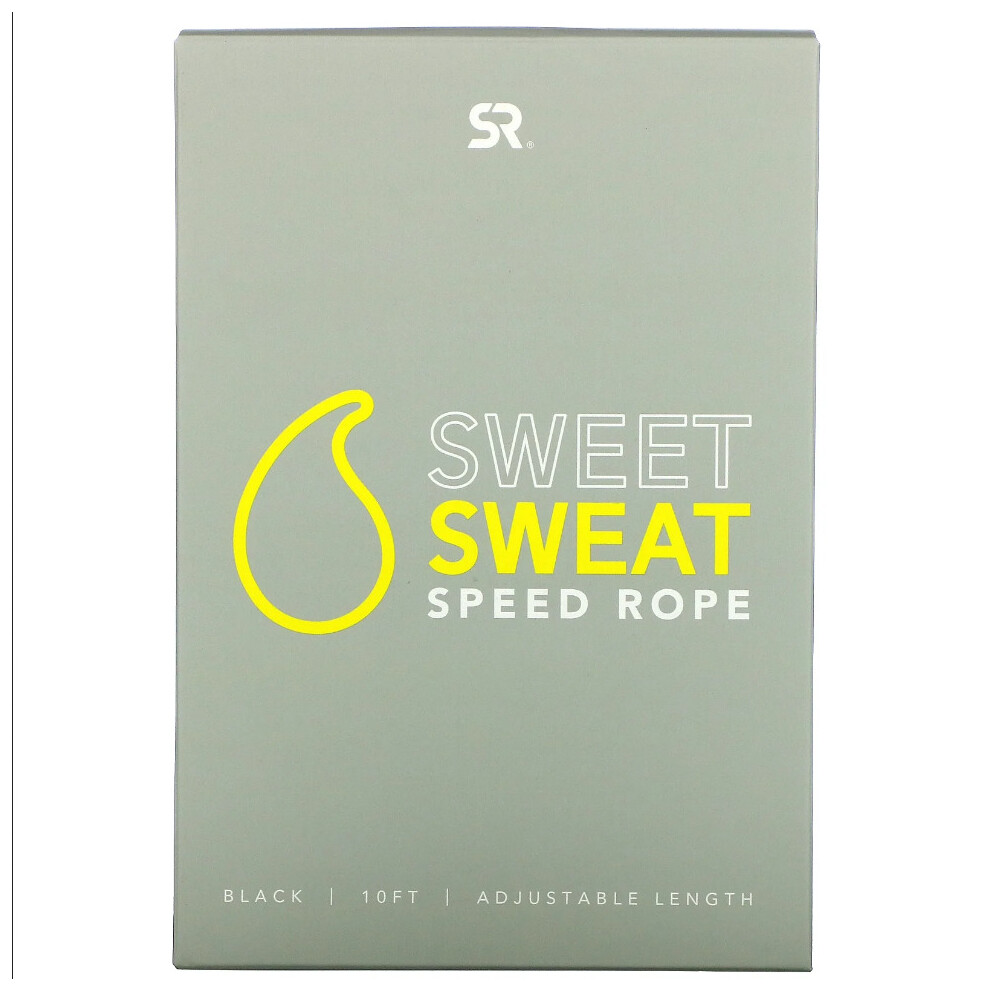 Sports Research, Sweet Sweat Speed Rope, Black, 1 Jump Rope 