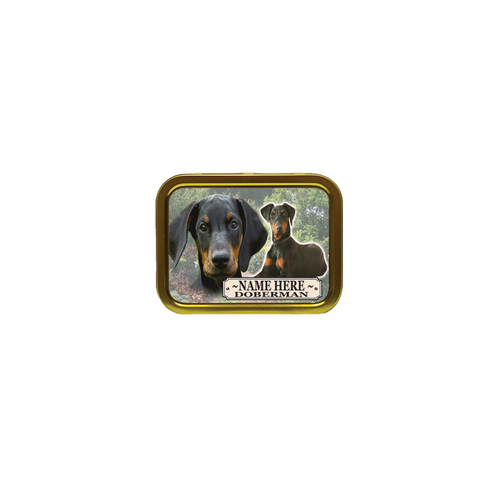 Personalised Gift Products Personalised Doberman Dog Breed Tobacco Tin Gift & Smoking Products