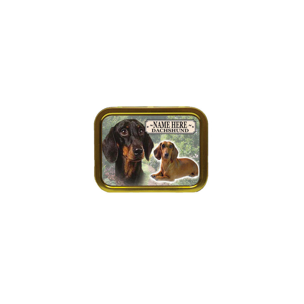 Personalised Gift Products Personalised Dachshund Dog Breed Tobacco Tin Gift & Smoking Products