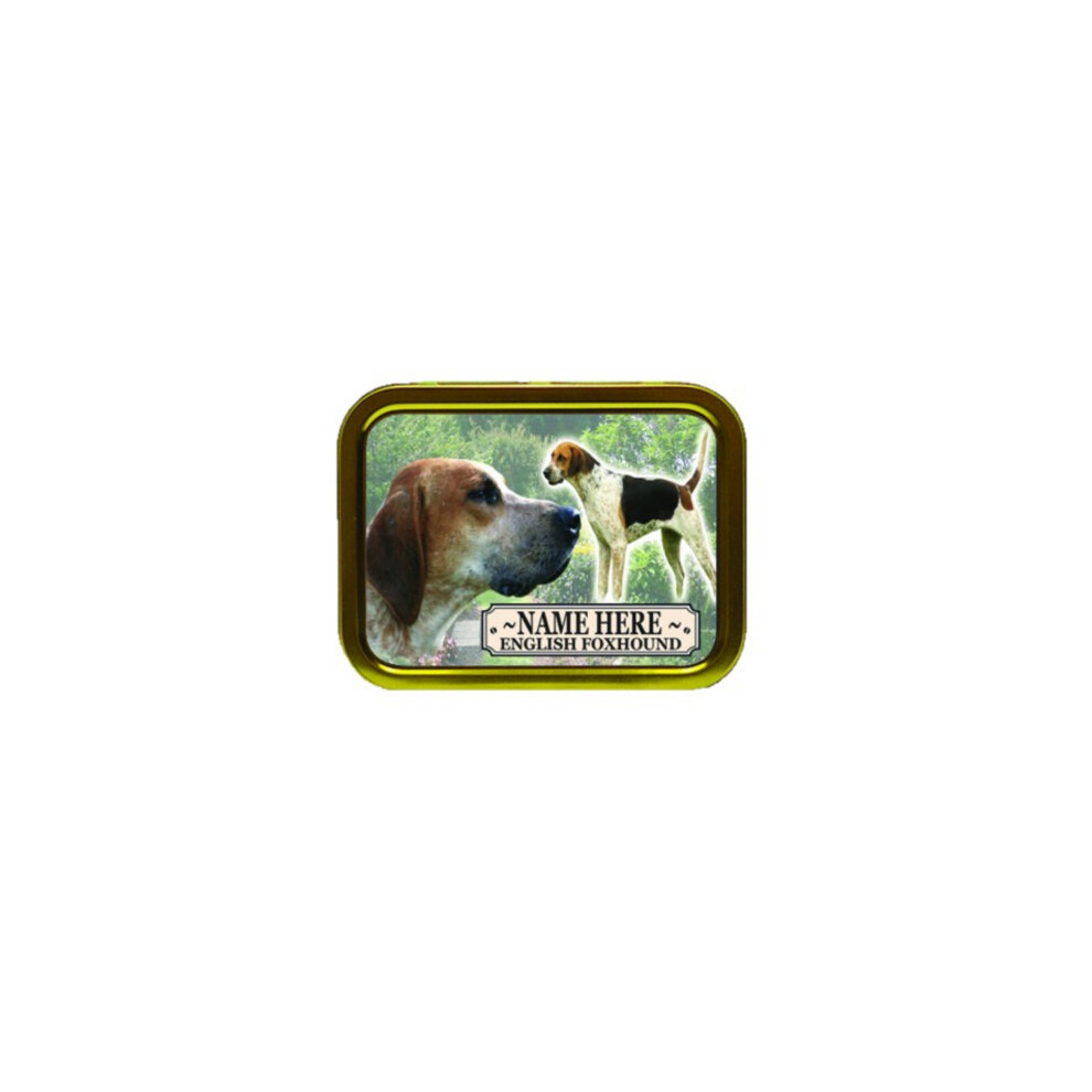 Personalised Gift Products Personalised English Foxhound Dog Breed Tobacco Tin Gift & Smoking Products