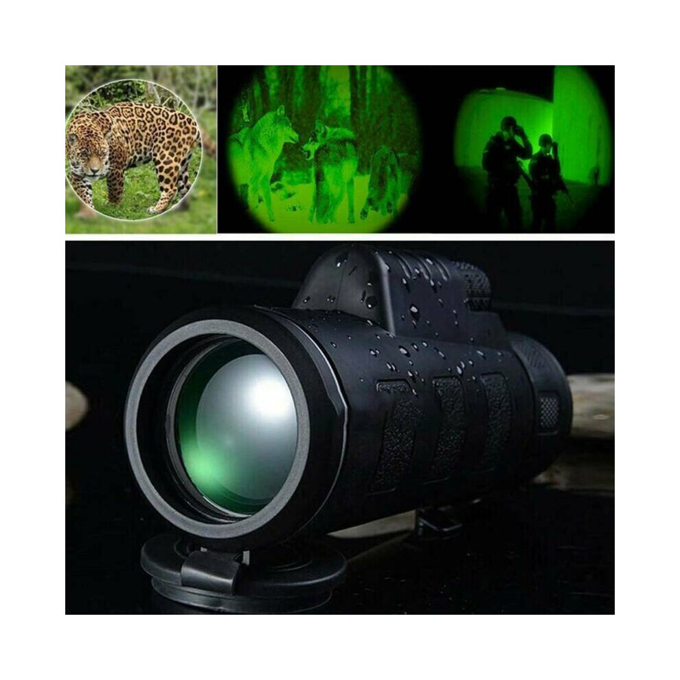 Waterproof Binoculars With Night Vision Bak4 High Power Camping Telescope Black 699346083398