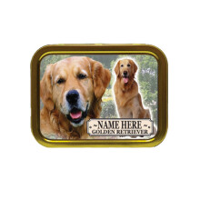 Personalised Golden Retriever Dog Breed Tobacco Tin Gift & Smoking Products