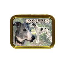 Personalised Greyhound Dog Breed Tobacco Tin Gift & Smoking Products