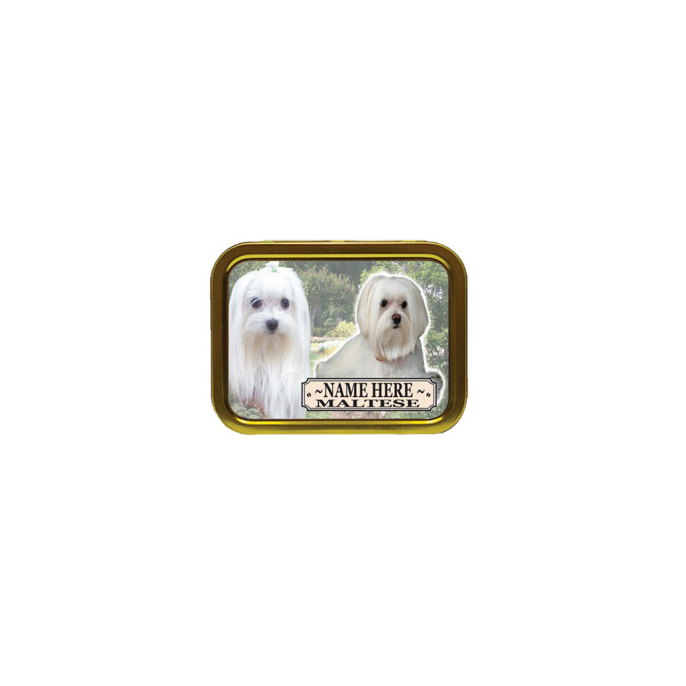 Personalised Gift Products Personalised Maltese Dog Breed Tobacco Tin Gift & Smoking Products