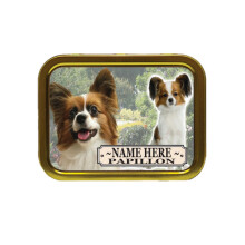 Personalised Papillon Dog Breed Tobacco Tin Gift & Smoking Products