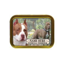 Personalised Pitbull Terrier Dog Breed Tobacco Tin Gift & Smoking Products
