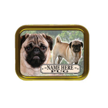 Personalised Pug Dog Breed Tobacco Tin Gift & Smoking Products