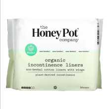 The Honey Pot Company, Ej Örter Linjer med Vingar, Ekologisk Inkontinens Linjer, 20 Räkning