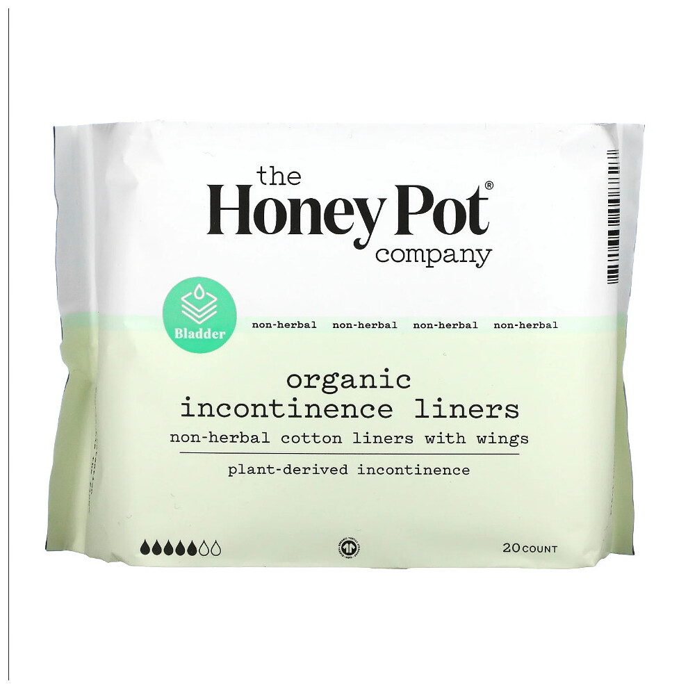 The Honey Pot Company , Non-Herbal Cotton Liners With Wings, 20 Count