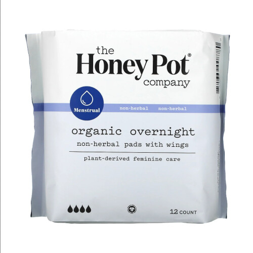 The Honey Pot Company, Οργανική Μη Φυτικά Κοντάκια με Αεραγωγούς, Νυχτοσυνήθης, 12 Κόμματα