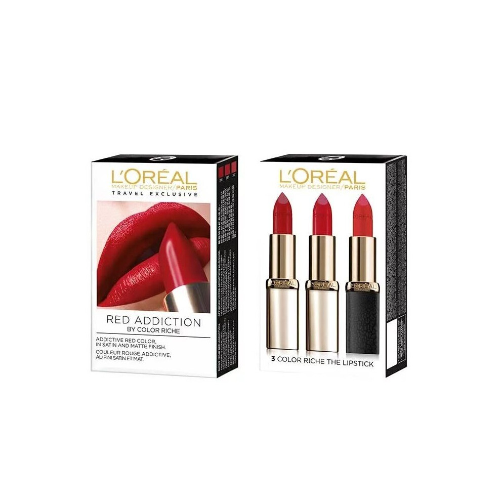 L'OrÃ©al Paris - Color Riche Red Obsession Lipstick Trio