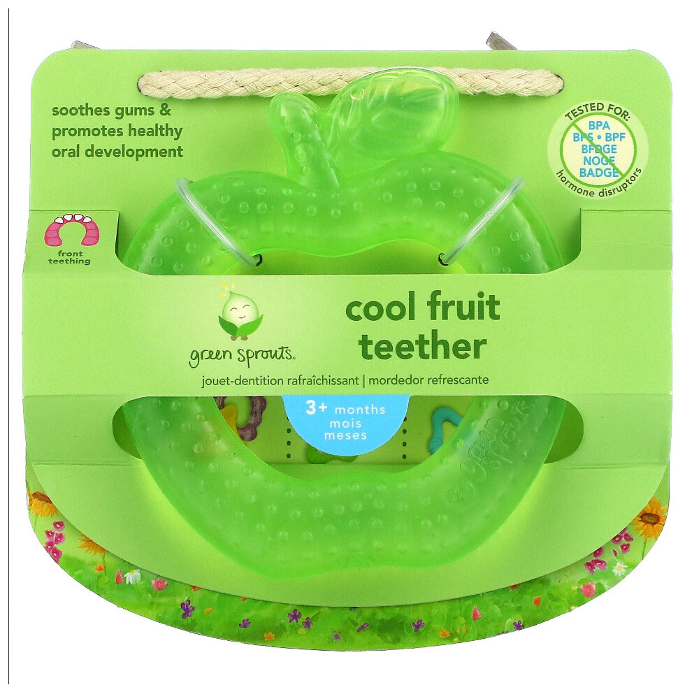 Sprouts, Cool Fruit Teether, 3+ Months, Apple, 1 Teether Green Green Sprouts
