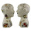 Ornamental Ceramic Phrenology Bookends 2
