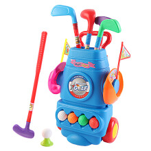 Young Golfers Fun Beginners Golf Club Play Set for Kids - Outdoor Mini Golf Kit with Cart, 4 Clubs, Balls & 2 Practice Holes