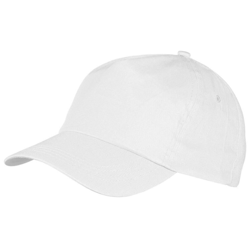 (White) Baseball Cap Mens Womens Adjustable Plain Hat