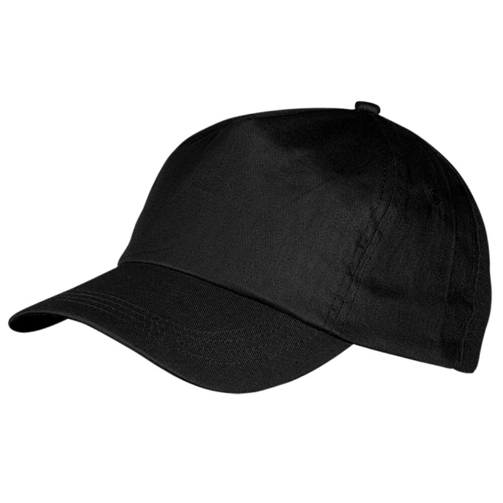 (Black) Baseball Cap Mens Womens Adjustable Plain Hat