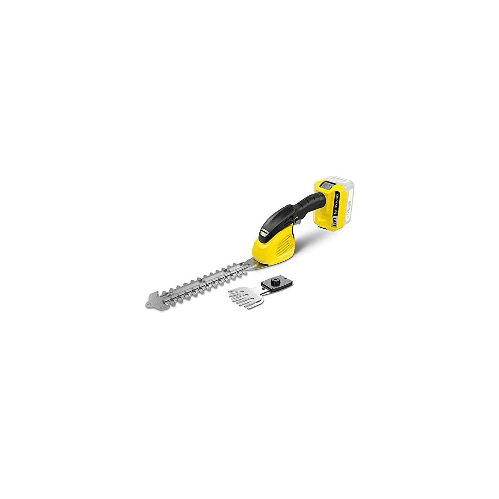 Kärcher Gsh 18-20 Cordless 2-In-1 Grass & Shrub Shears (Machine Only) - Lightweight, Interchangeable Blades, Lcd Battery Display