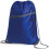 (Blue) Premium Zipper Drawstring School Bag Sports Sack 1
