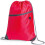 (Red) Premium Zipper Drawstring School Bag Sports Sack 1