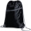 (Black) Premium Zipper Drawstring School Bag Sports Sack 1