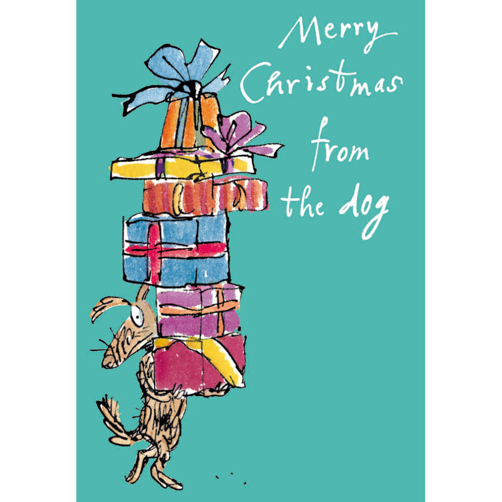 Woodmansterne Merry Christmas From The Dog Quentin Blake Christmas Card Individual Xmas Cards