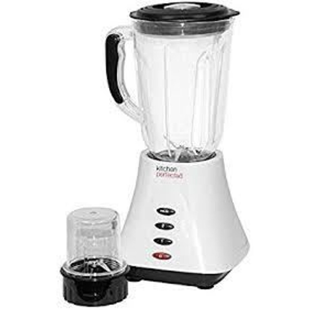 Kitchen Perfected Table Blender With Mill, 1.5 Litre, 400 W, Ivory White E5012WI