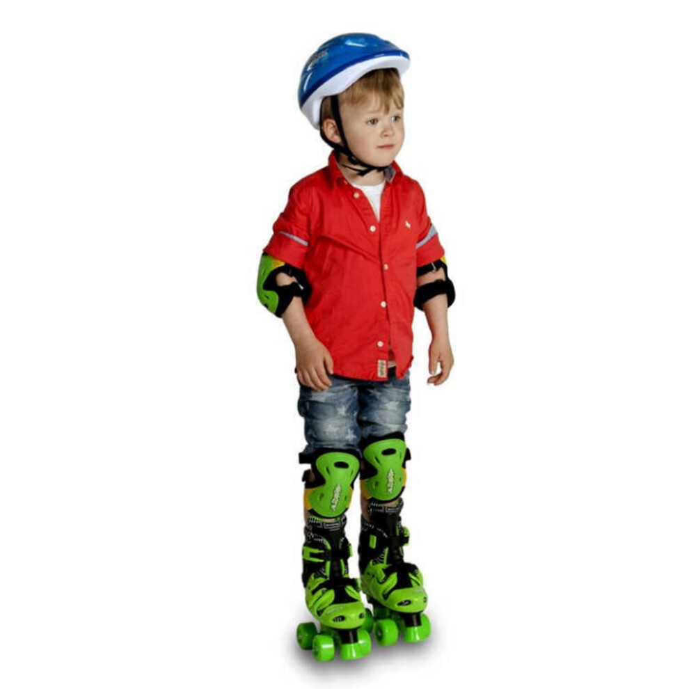 Elektra Hardshell Elbow and Knee Pad Green for Kids Boys Girls-image-OPC-P7VRW8V-NEW