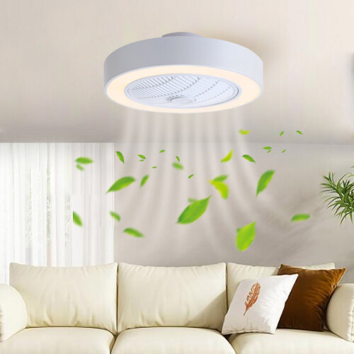 Living And Home LED Ceiling Fan Light Adjustable Wind Speed Dimmable Light with Remote Control 2