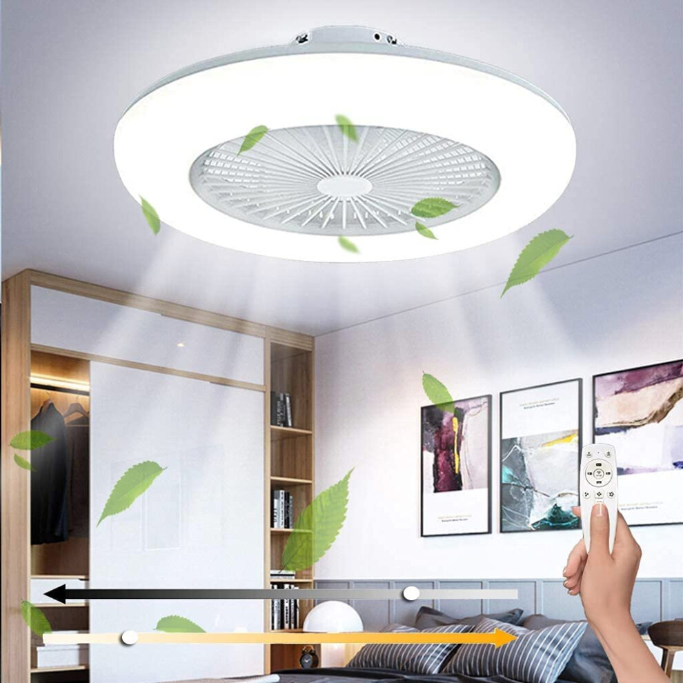 Modern Ceiling Fan Light Color Change Lamp Remote Control