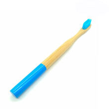 (Deep Blue - Pack of 8) Youngshion Naturable Biodegradable Charcoal Bamboo Toothbrushes Eco-Friendly Tongue Cleaner with Soft Coloured Bristles and Handle