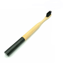 (Black - Pack of 8) Youngshion Naturable Biodegradable Charcoal Bamboo Toothbrushes Eco-Friendly Tongue Cleaner with Soft Coloured Bristles and Handle
