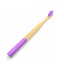 (Purple - Pack of 8) Youngshion Naturable Biodegradable Charcoal Bamboo Toothbrushes Eco-Friendly Tongue Cleaner with Soft Coloured Bristles and Handle