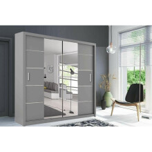 (Grey, 203 cm) Modern bedroom Sliding Wardrobe 2/3 Sliding Doors