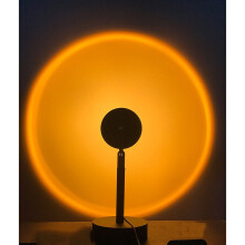 (Sunset Light) Youngshion Romantic Visual Mood Sunset Projection Floor Lamp 180° Rotatable LED Night Light with USB Charging for Living Room Bedroom Decor