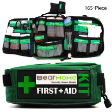 (Bag + 165 Pcs First Aid Kits) Youngshion Premium Indoor Outdoor First Aid Kit Bag Multifunctional Emergency Medicine Storage Case for Travel Camping Car Workplace