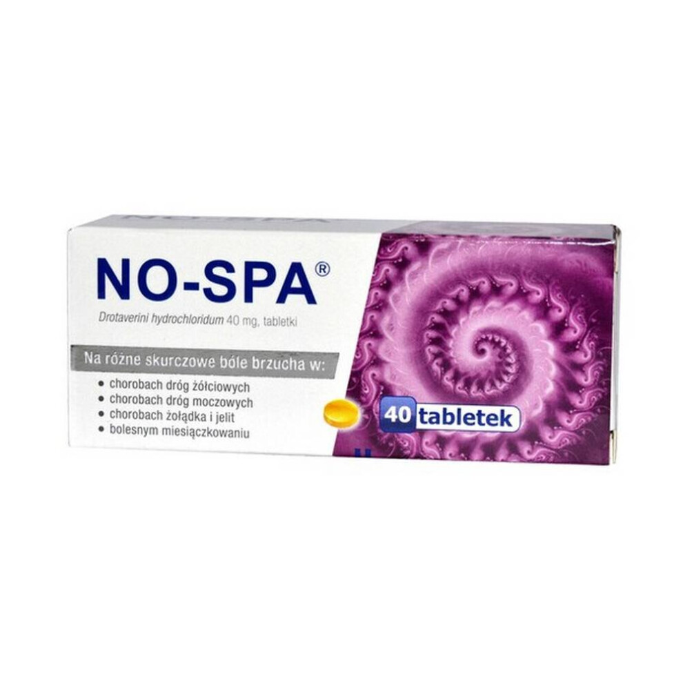 NO-SPA 40 mg - 40 tablets. For stomach pain, cramps