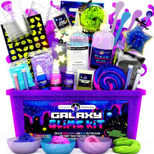 Original Stationery Galaxy Slime Making Kit with Glow In The Dark Stars & Slime Powder to make Glitter Galactic Slime! Slime kits for girls
