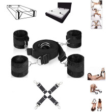Bondage Bed Restraints Sex Set Couple Play BDSM Bed Restraints System (Restraints Black)
