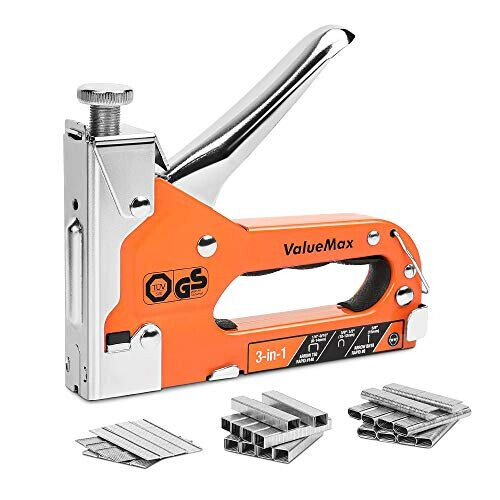 ValueMax 3-in-1 Staple Gun with 3000 Staples, Quick Jam Release, Adjus