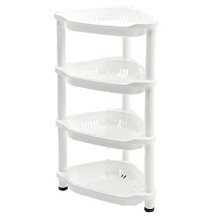 Macallen Bathroom Corner Shelf Storage Unit Freestanding Caddy Plastic