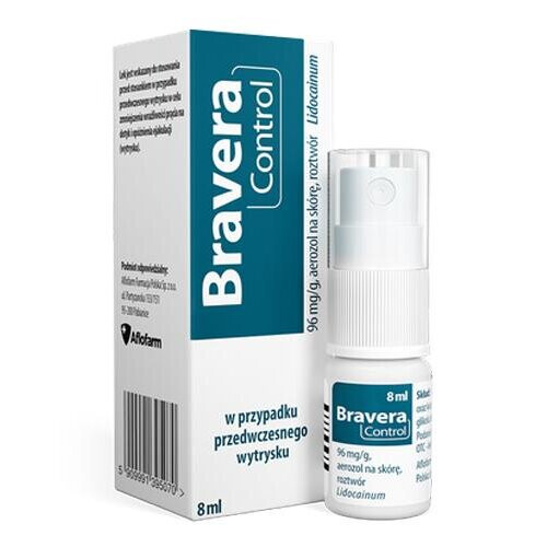 Bravera Control aerosol on the skin, delaying ejaculation - 8 ml