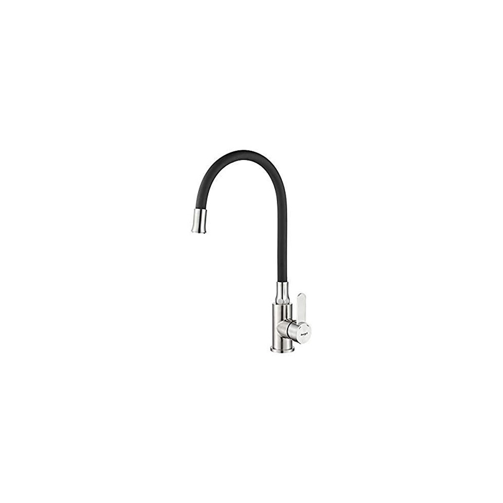 Ibergrif M22119-2 Black Kitchen Tap With Flex Spout, Monobloc Sink M 600358596929